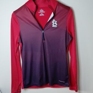 St. Louis Cardinal Womens 1/4 Zip Pull Over Sz L/G